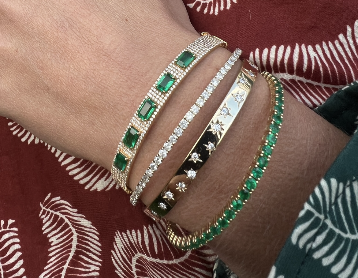 Emerald Bangle Bracelet