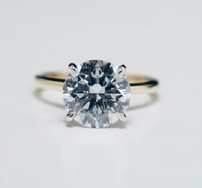 Round Solitaire Diamond Engagement RIng