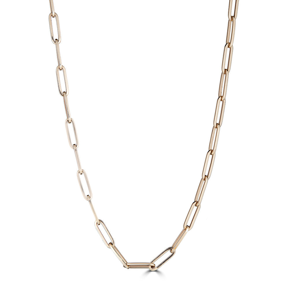 Gold Large Paperclip Link Chain