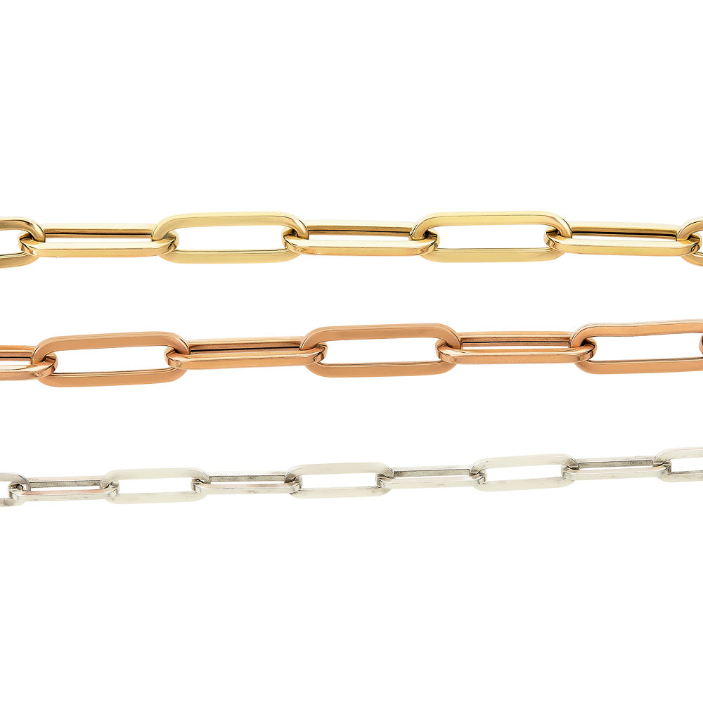 Gold Large Paperclip Link Chain