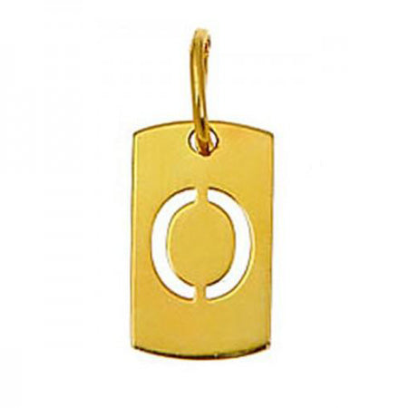 Gold Plated Initial Dog Tag