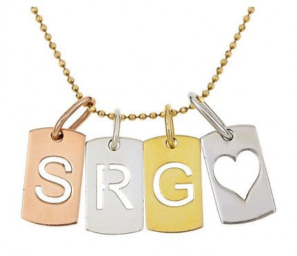 Letter Dog Tag