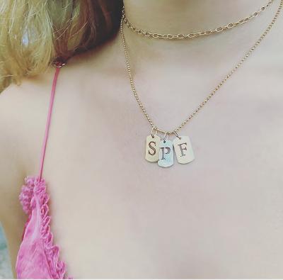 Letter Dog Tag