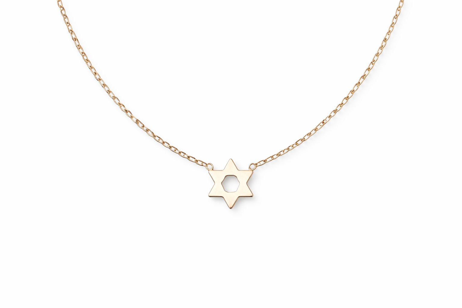 Star of David Charm Necklace