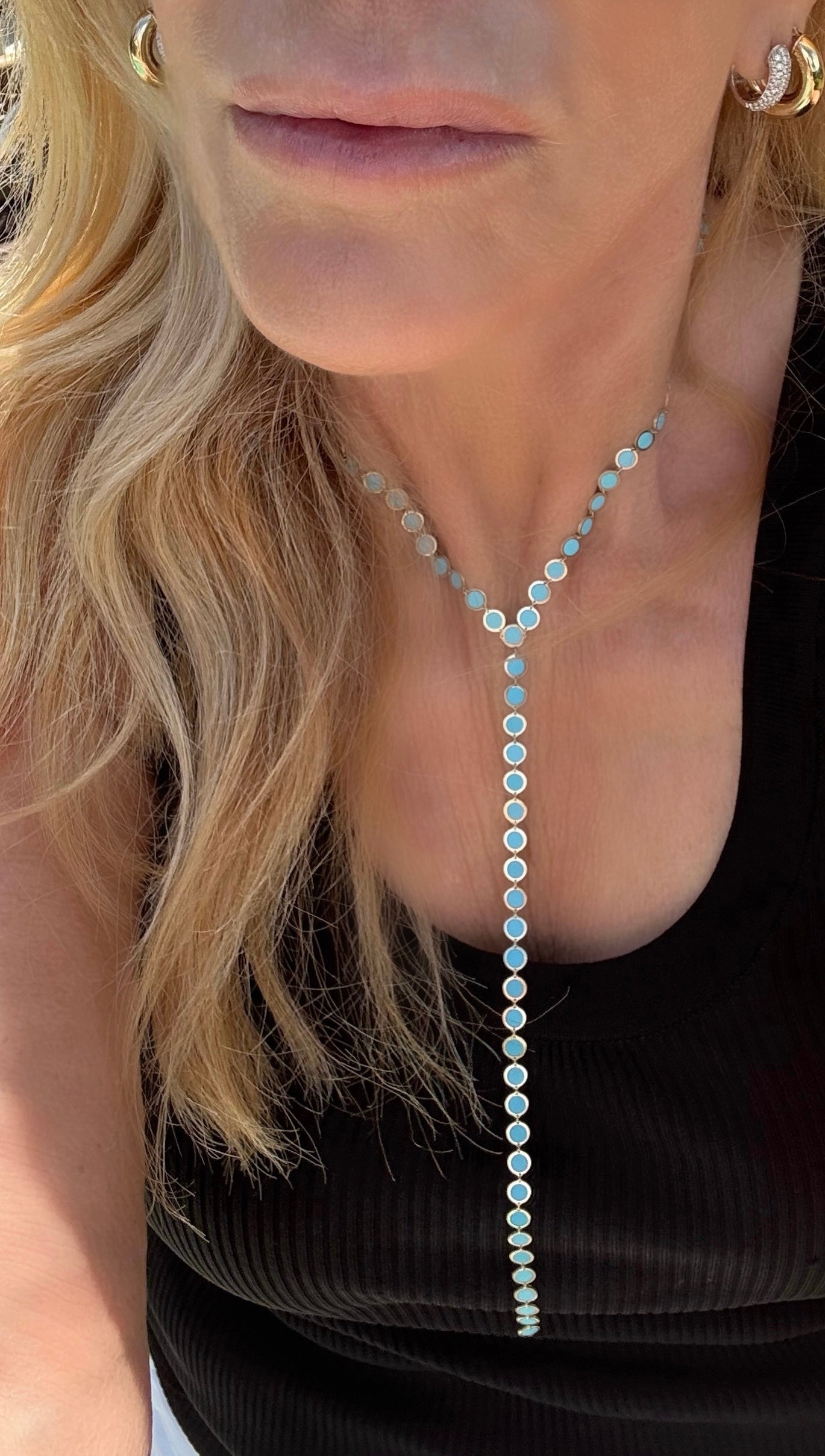 Turquoise Lariat Necklace