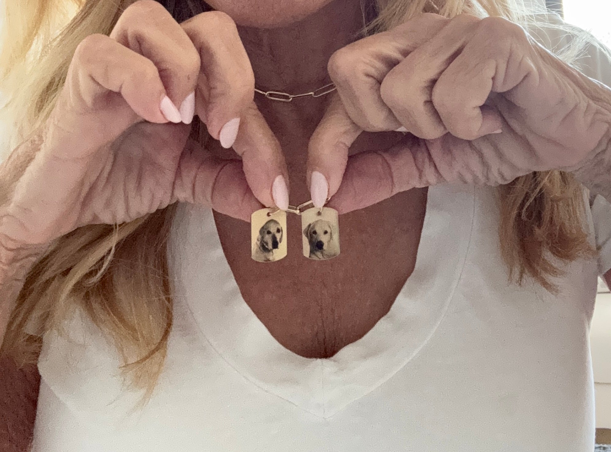 Classic Medium  Photo Dog Tag Pendant