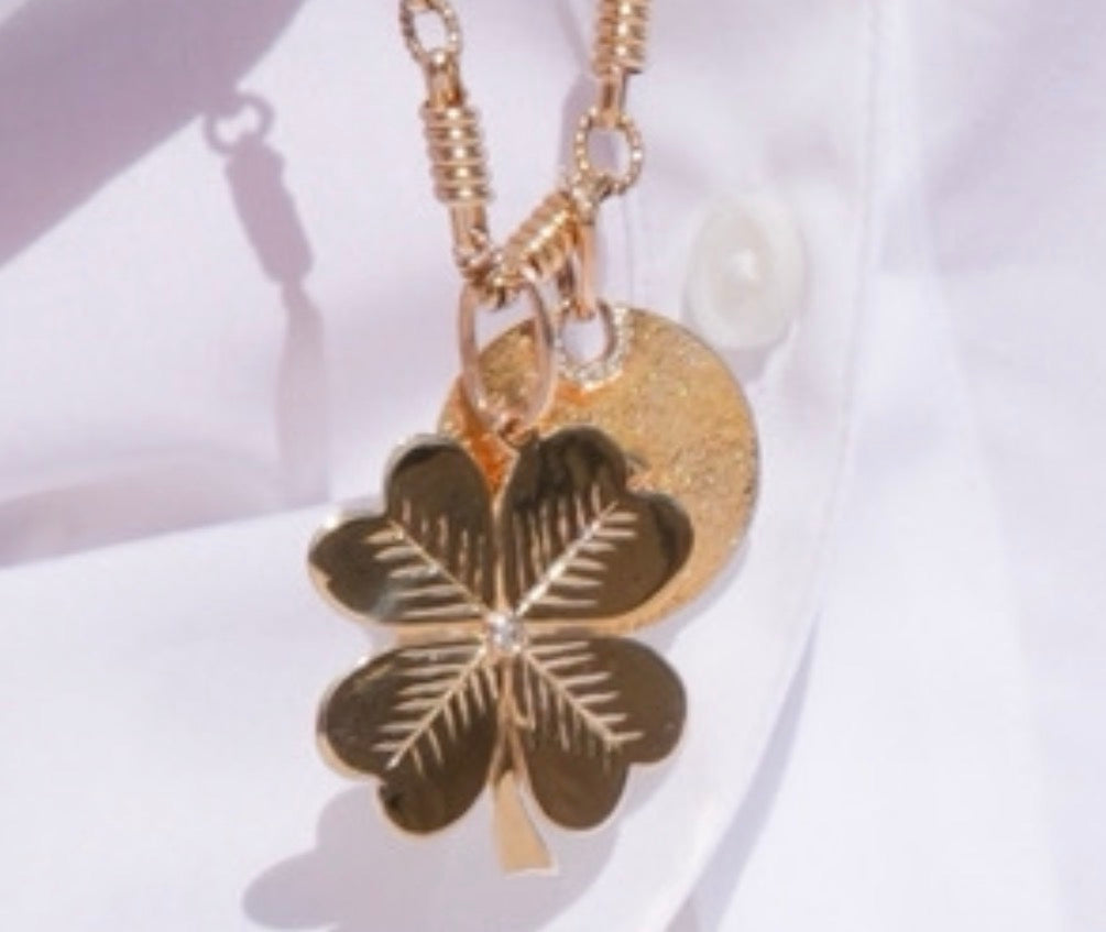 Gold Clover Charm