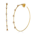 Gold Diamond Hoops