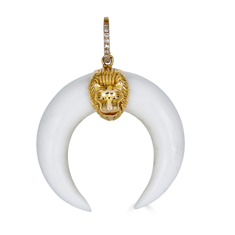 Lion tusk charm