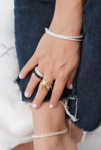 Jane Gold Dog Tag Ring