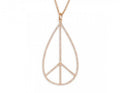 Gold Teardrop Peace Sign Charm