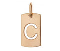 Letter Dog Tag