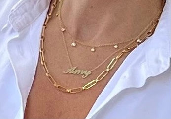 Gold Nameplate Necklace
