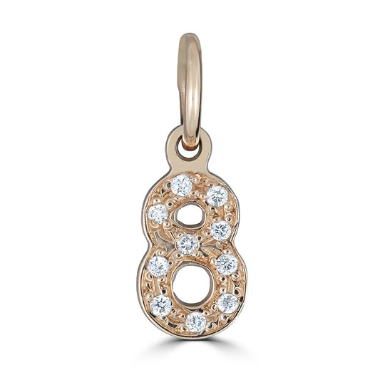 Lucky Number Charm Pave Diamond (1 Digit)