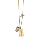 Asymmetrical Diamond Initial Necklace