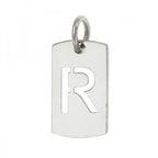 Sterling Silver Initial Cut Out Dog Tag