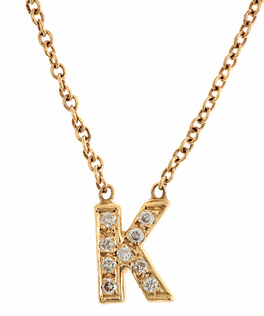 Mini Diamond Initial Necklace