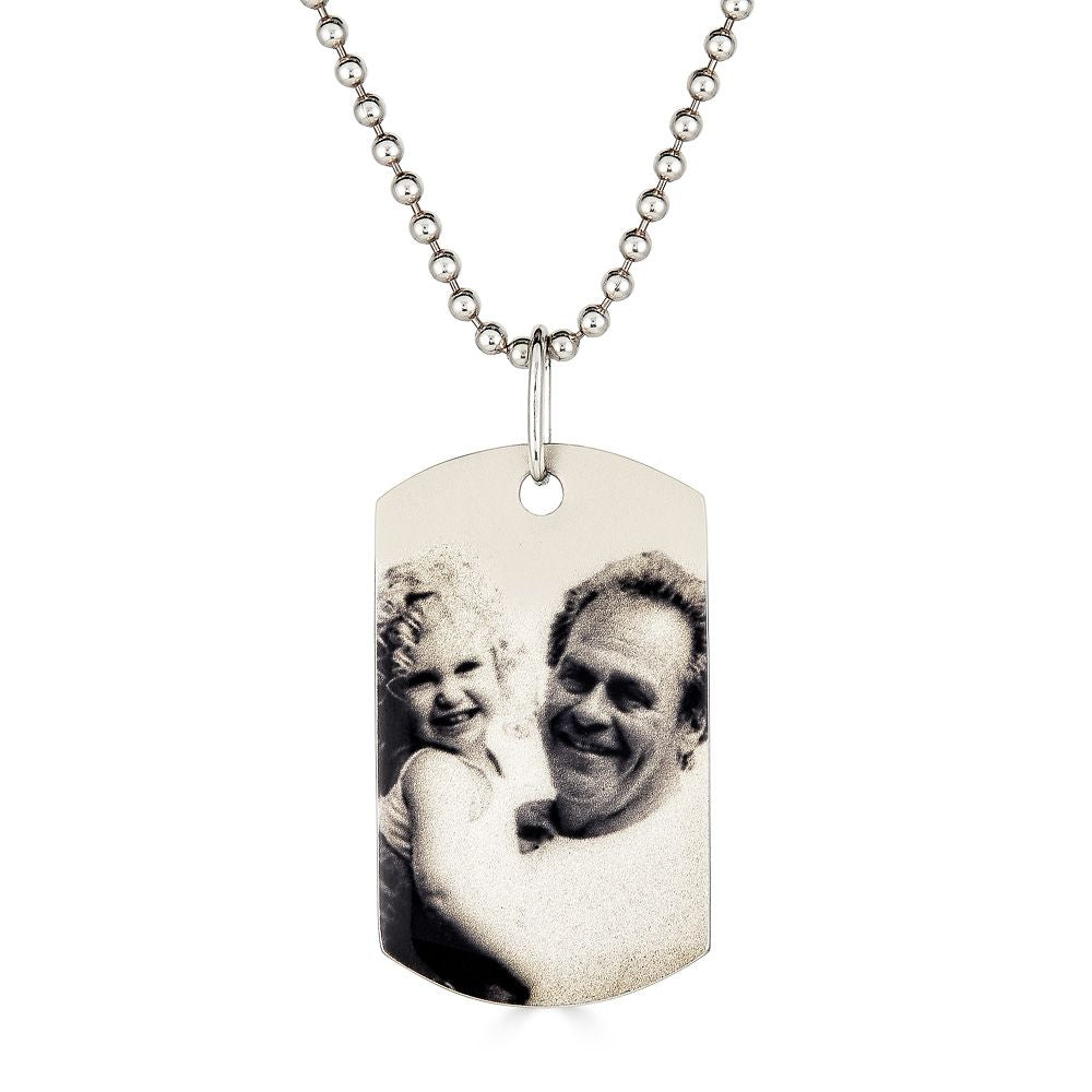 Classic Large  Photo Dog Tag Pendant