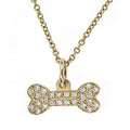 Dog Bone Charm Pave Diamond