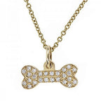 Dog Bone Charm Pave Diamond