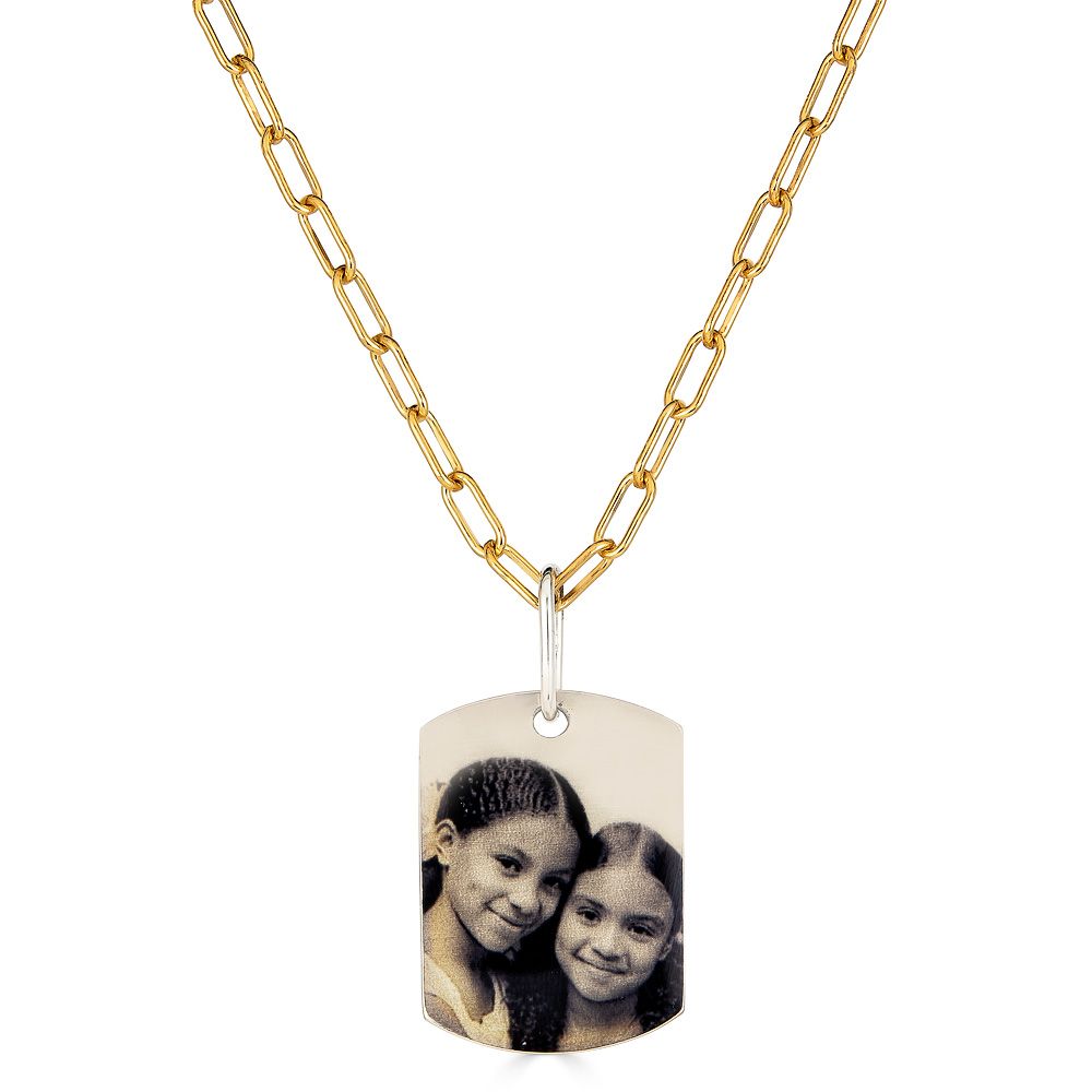 Classic Medium  Photo Dog Tag Pendant