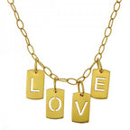 Gold Plated Initial Dog Tag