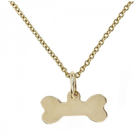 Gold Dog Bone Charm