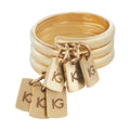 Jane Gold Dog Tag Ring