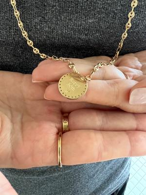 Cookie Round Photo Dog Tag Pendant