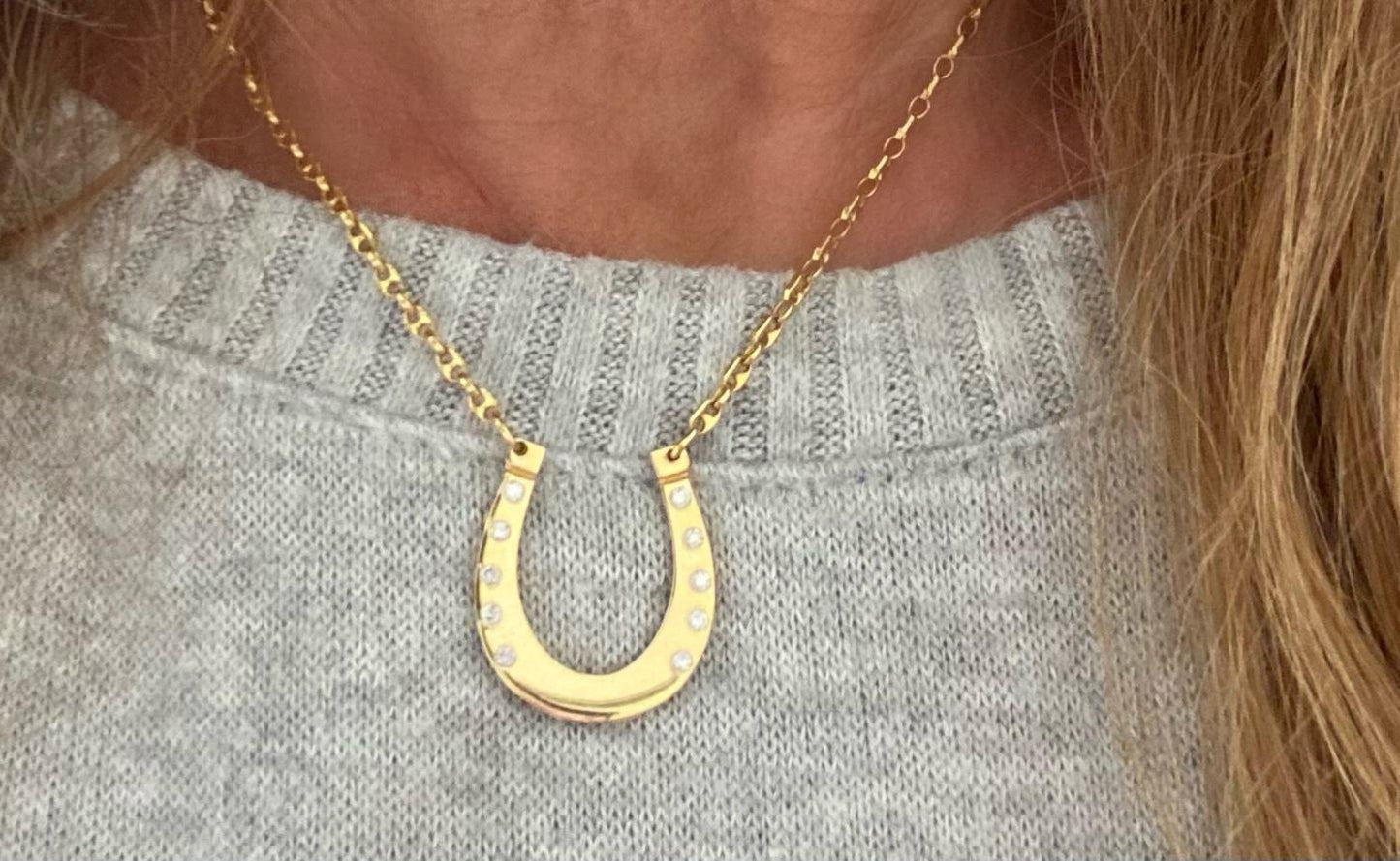 Horseshoe Diamond Necklace