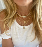 Remy Dog Tag Pendant Diamond Line